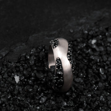 Dark desire Ring in matte Oxidized 925 Sterling silver