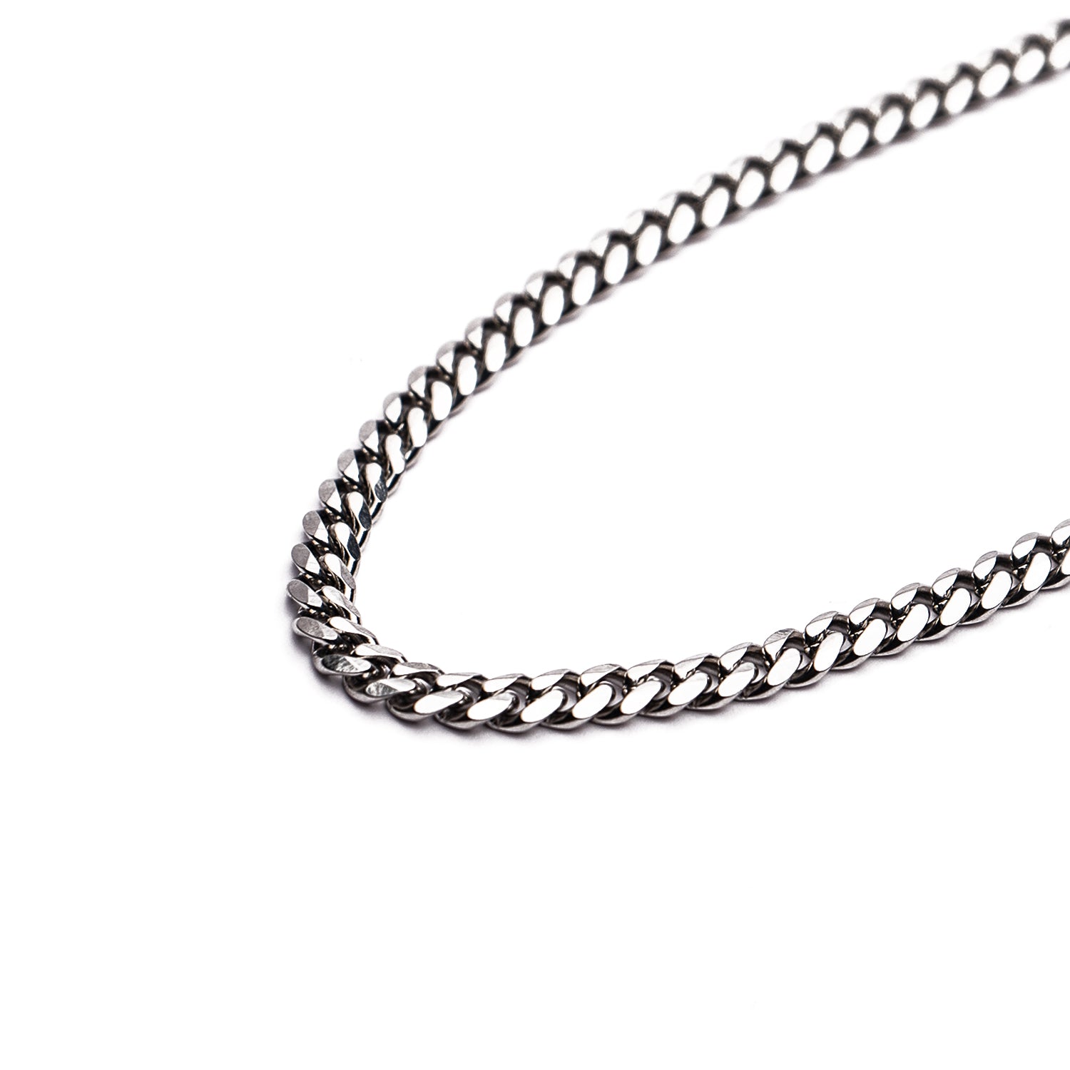 5mm Classic Cuban Link chain in Silver