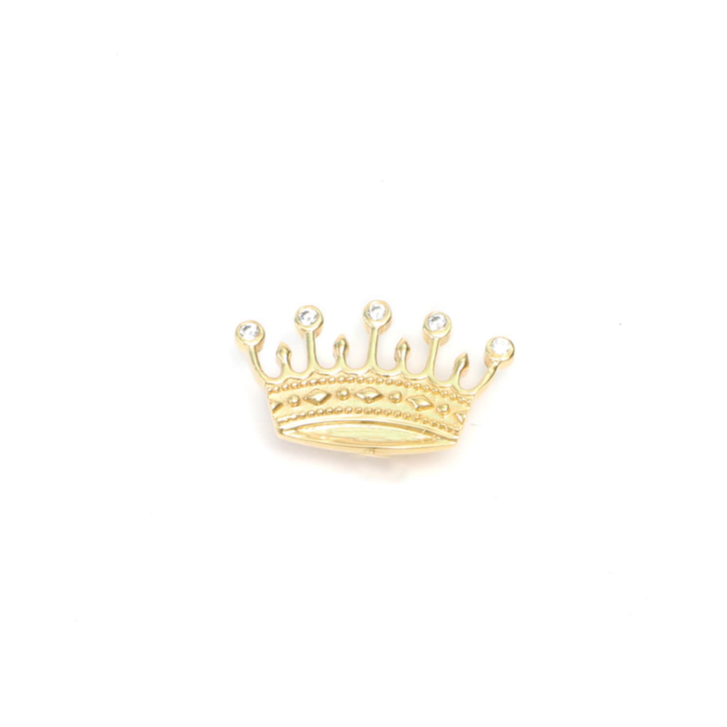 Crown Lapel Pin with Butterfly Pin