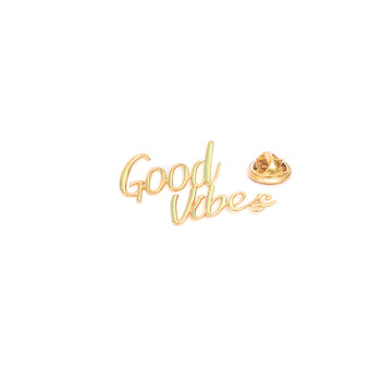 Good Vibes Lapel Pin with Butterfly Pin
