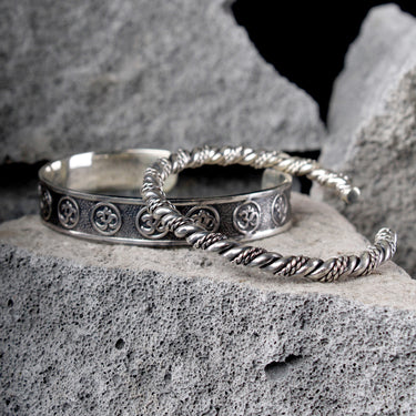 Sternline Twisted Rope Cuff bracelet in 925 Sterling silver