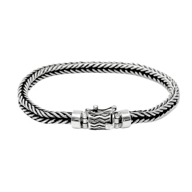 Foxtail - men's woven link bracelet in 925 sterling silver