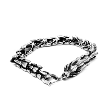 The Falcon chain Bracelet in Oxidized Finish