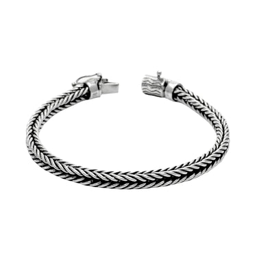 Foxtail - men's woven link bracelet in 925 sterling silver