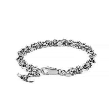 Vajra- Link chain bracelet in Oxidized 925 Sterling Silver