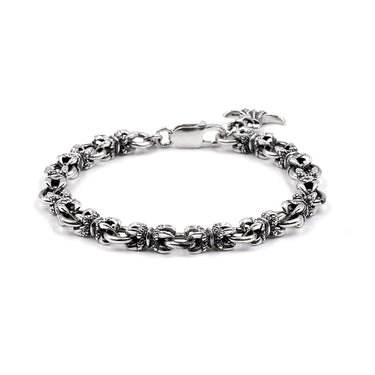 Vajra- Link chain bracelet in Oxidized 925 Sterling Silver