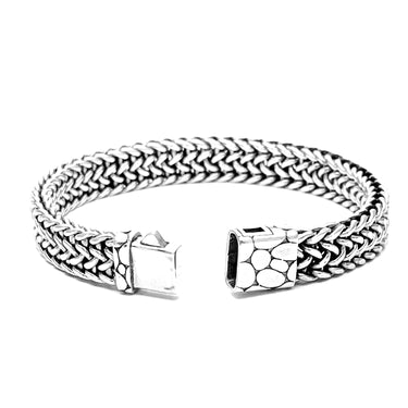 Woven Bali Link Bracelet in 925 sterling silver