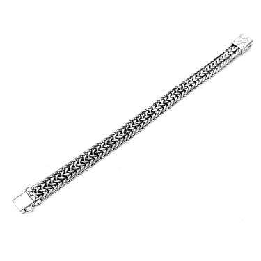 Woven Bali Link Bracelet in 925 sterling silver
