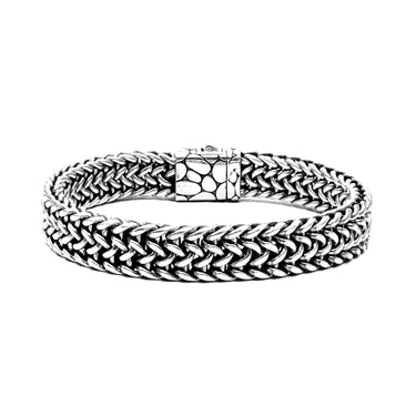 Woven Bali Link Bracelet in 925 sterling silver