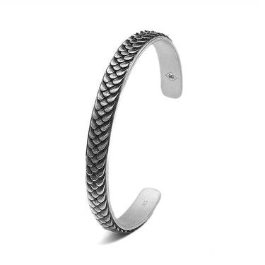 Draconique - Sterling Silver Men's Cuff bracelet