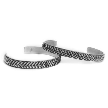 Draconique - Sterling Silver Men's Cuff bracelet