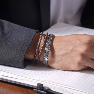 4mm Double Wrap Bracelet in Genuine Brown Leather