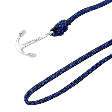 Nautical Rope Anchor Wrap Bracelet in Navy Blue