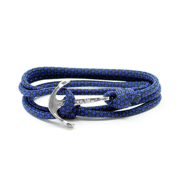 Nautical Rope Anchor Wrap Bracelet in Navy Blue