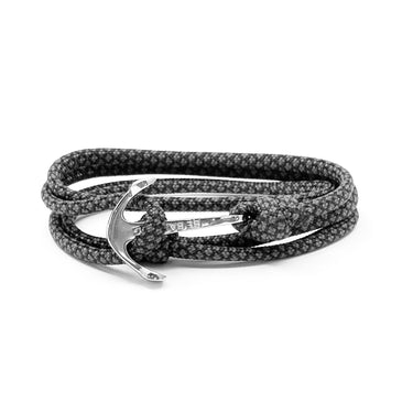 Nautical Rope Anchor Wrap Bracelet in Grey