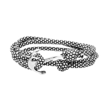 Nautical Rope Anchor Wrap Bracelet in White