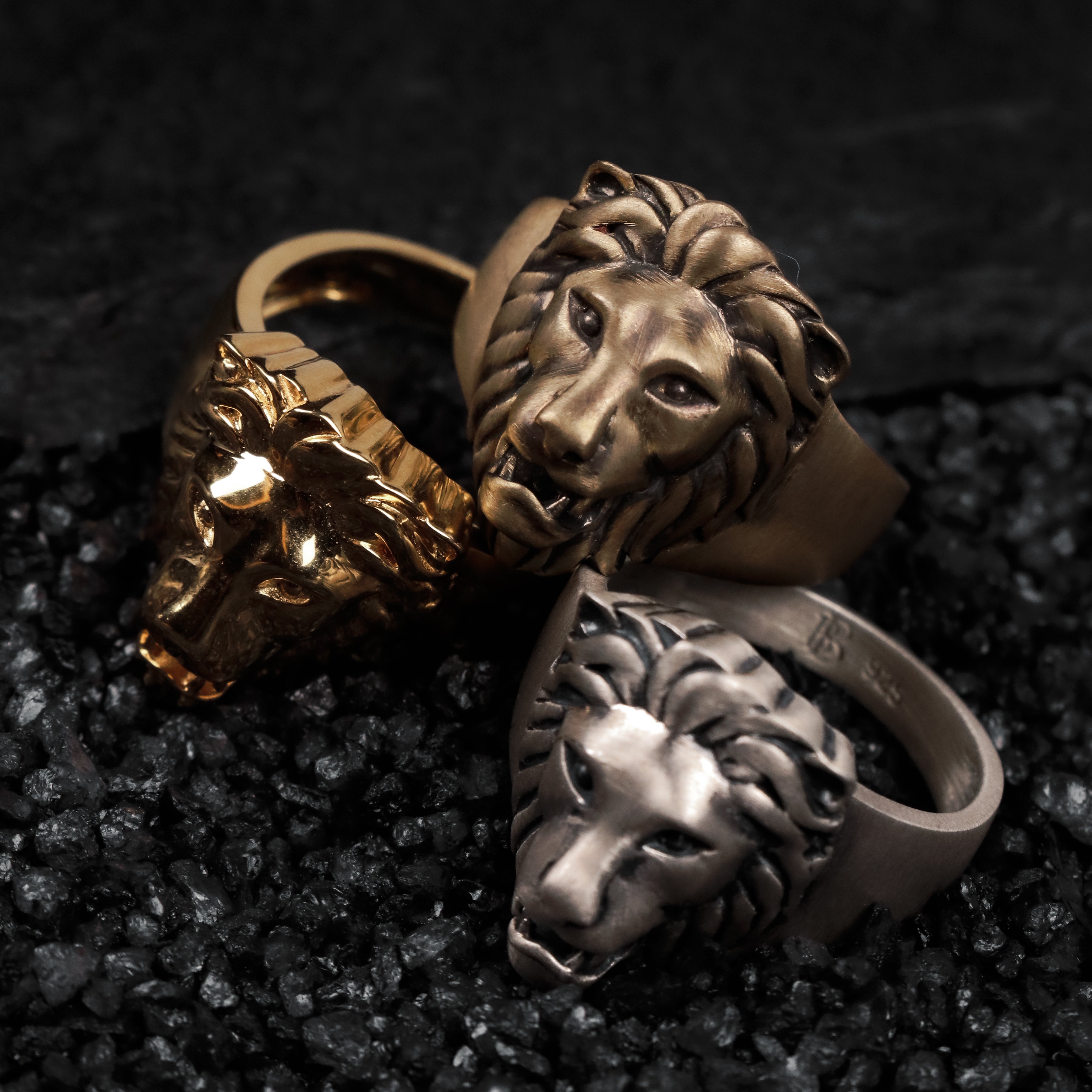 Ferocious Silver Lion Ring