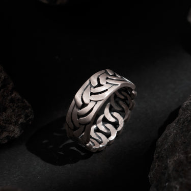 2 way wearable Cuban ring in Solid 925 sterling silver