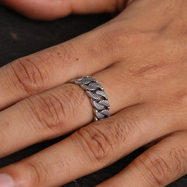 2 way wearable Cuban ring in Solid 925 sterling silver