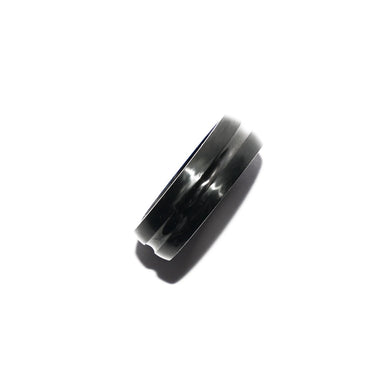 Matte Black Brushed Classic Men's Stainless Steel Ring