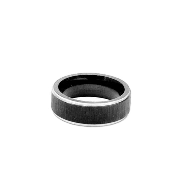 Black brushed finish SS ring