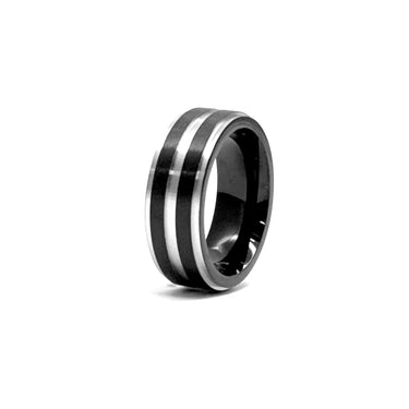 Two tone  Liner Classic Men's Ring