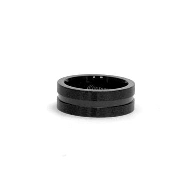 Matte Black Liner Classic Men's Ring
