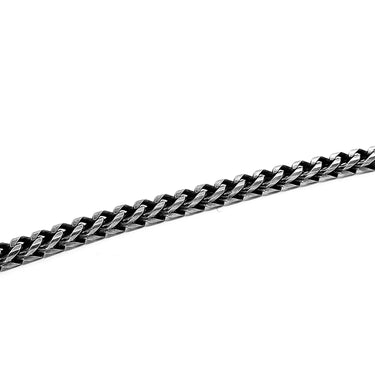 Oxidized Finish Stainless Steel Single Layer Chain Bracelet