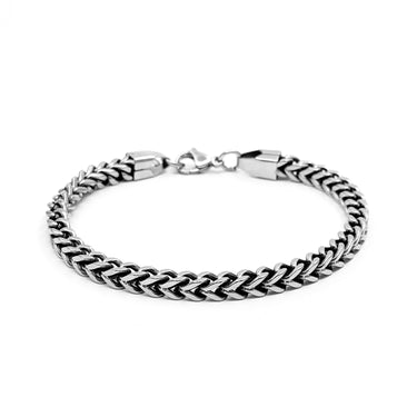 5 mm Oxidized Stainless Steel Single Layer Chain Bracelet