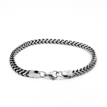 4 mm Oxidized Stainless Steel Single Layer Chain Bracelet