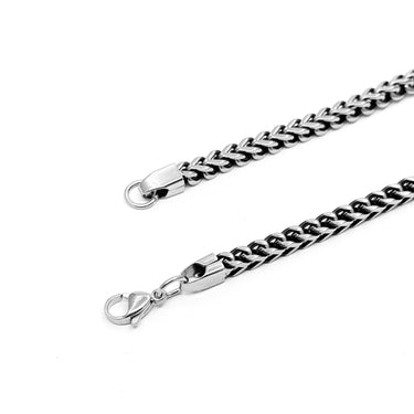 4 mm Oxidized Stainless Steel Single Layer Chain Bracelet