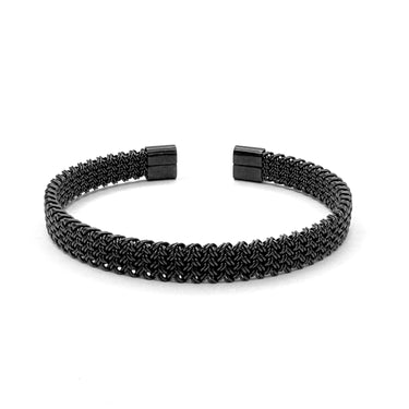 Woven Mesh patterned Cuff Black finish