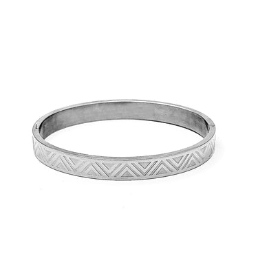 Aztec silver Stainless steel kada Bangle for men