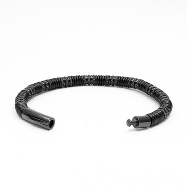 Black silicon with Textured Spacer bracelet