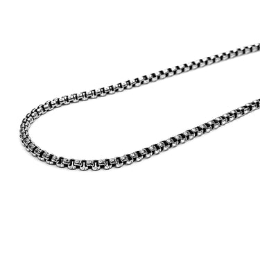 Box Chain & Bracelet combo in Oxidized finish