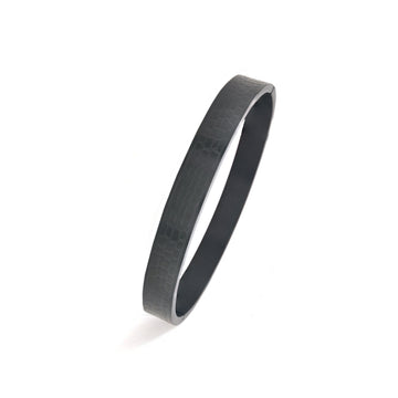 Brick Finish Stainless Steel cuff bangle in black.