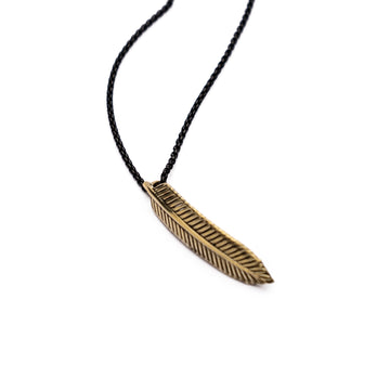 Free Spirited Feather pendant with with Gun metal chain