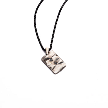 Facet Tag pendant in Oxidized 925 Sterling silver
