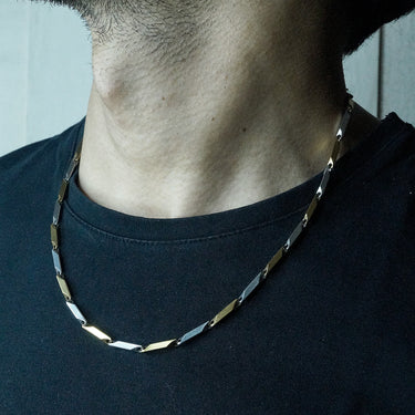 Italian bar chain in Two tone finish