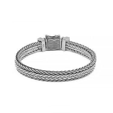 Foxtail Duo - Men's Woven Sterling Silver Bracelet