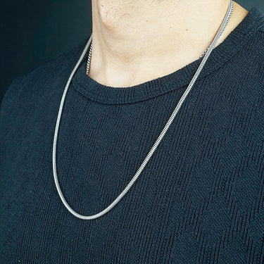 Italian Snake chain in sterling silver