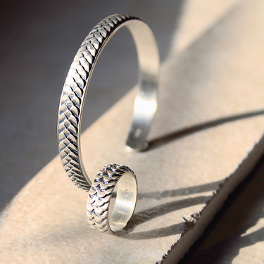 Draconique - Sterling Silver Men's Adjustable Ring