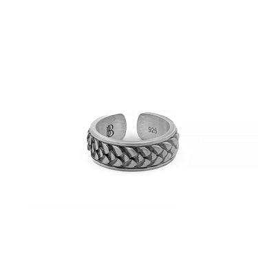 Leviathan - Sterling Silver Men's Adjustable Ring