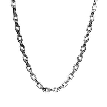 Pharoah link chain in Sterling Silver Matte Finish