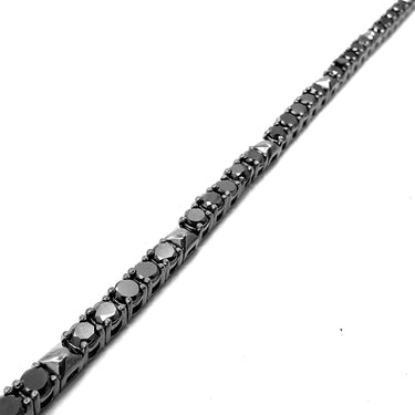 Black CZ Tennis bracelet 925 Sterling Silver