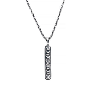 Amunsen oxidixed 925 sterling silver Bar Pendant