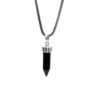 Noir accend Pendant in 925 sterling silver & Black Onyx stone