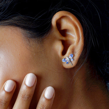 Butterfly Enamel stud Earrings