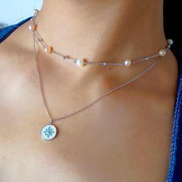 North Star enamel Pendant