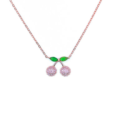 Cherry pop diamond chain in Rose gold finish